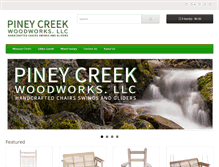 Tablet Screenshot of pineycreekwoodworksllc.com